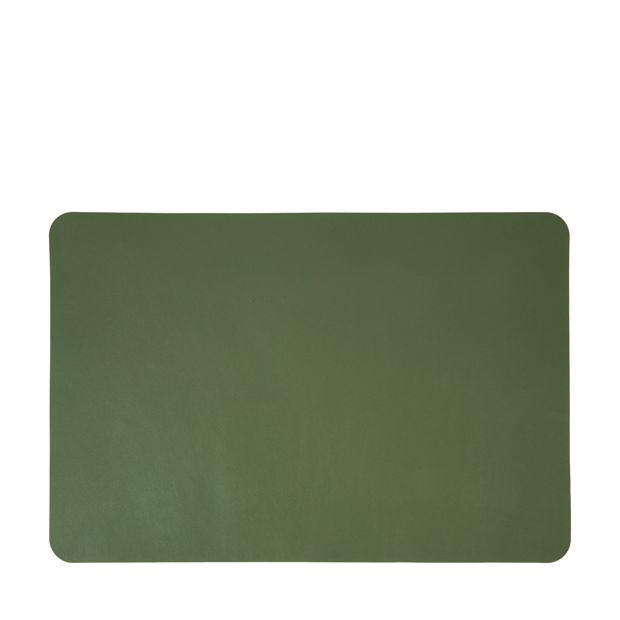 Anko Leather Look Reversible Placemat - Taupe and Green