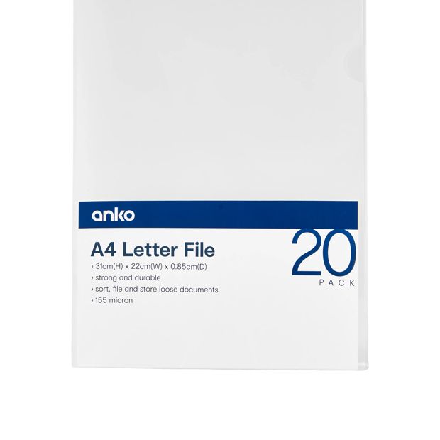Anko 20 Pack A4 Letter File