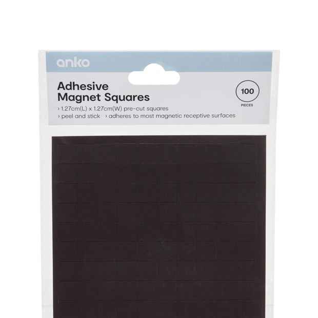 100 Piece Adhesive Magnet Squares - Anko