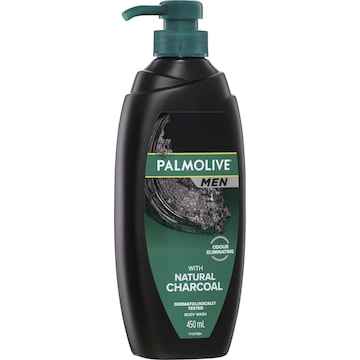 Palmolive Men's Body Wash Shower Gel Natural Charcoal 450mL