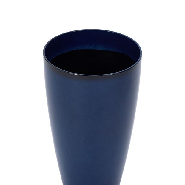 Anko 27cm Blue Tall Glazed Look Plastic Pot
