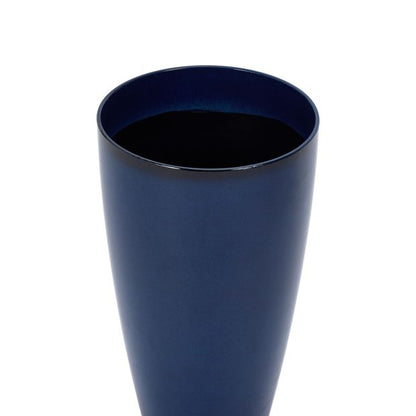Anko 27cm Blue Tall Glazed Look Plastic Pot