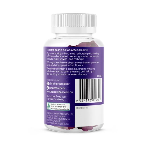 60 Pack Haircarebear Sweet Dreams Gummies 171g