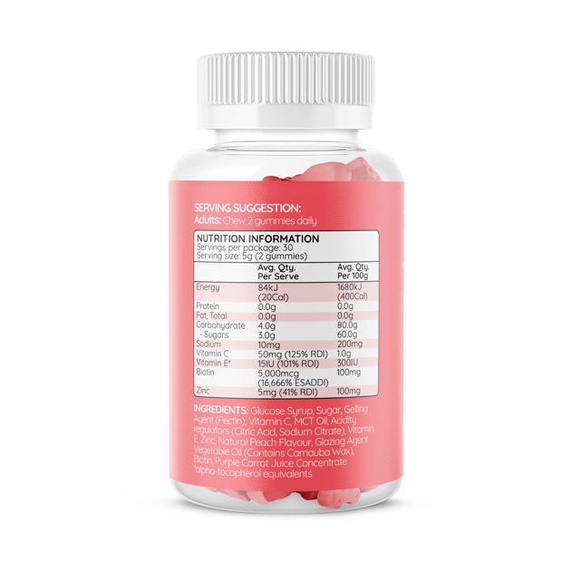 60 Pack Haircarebear Hair Skin Nails Gummies 150g