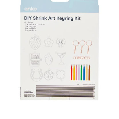 Anko DIY Shrink Art Keyring Kit