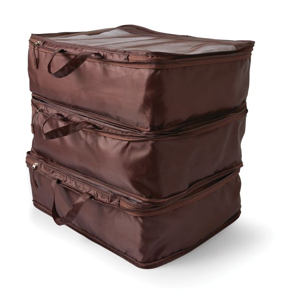 Anko 3 Piece Large Compression Packing Cube - Chocolate