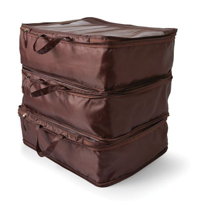 Anko 3 Piece Large Compression Packing Cube - Chocolate