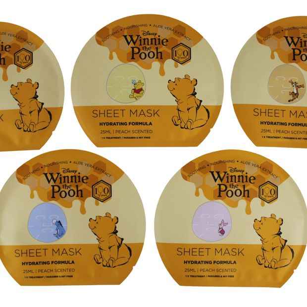 Disney Winnie the Pooh 5 Pack Face Sheet Mask Set