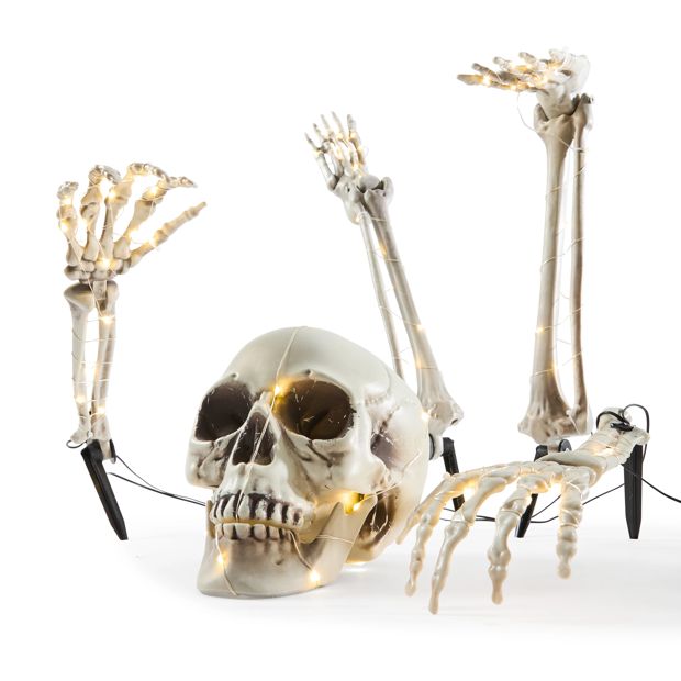 Anko Battery Operated LED Light Up Poseable Skeleton Stakes