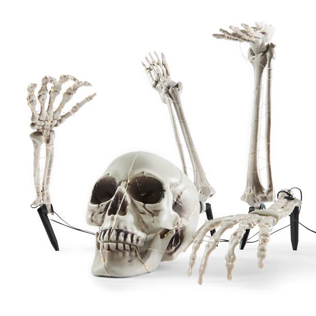 Anko Battery Operated LED Light Up Poseable Skeleton Stakes
