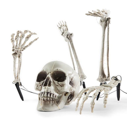 Anko Battery Operated LED Light Up Poseable Skeleton Stakes