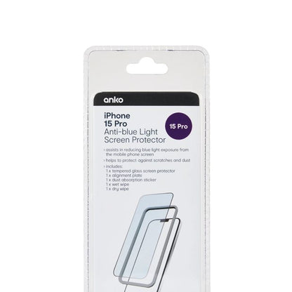 Anko iPhone 15 Pro Anti-Blue Light Screen Protector