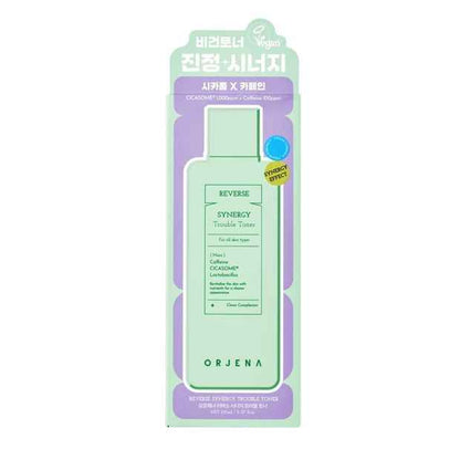 Orjena Reverse Synergy Trouble Toner 150ml - Caffeine, Cicasome and Lactobacillus