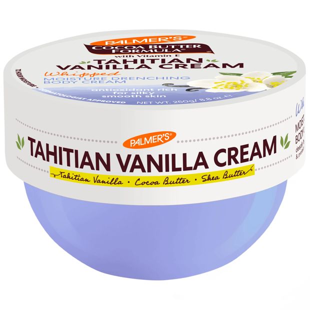 Palmer's Tahitian Vanilla Cream Body Cream 250g - Vitamin E, Tahitian Vanilla, Shea Butter and Cocoa Butter Formula