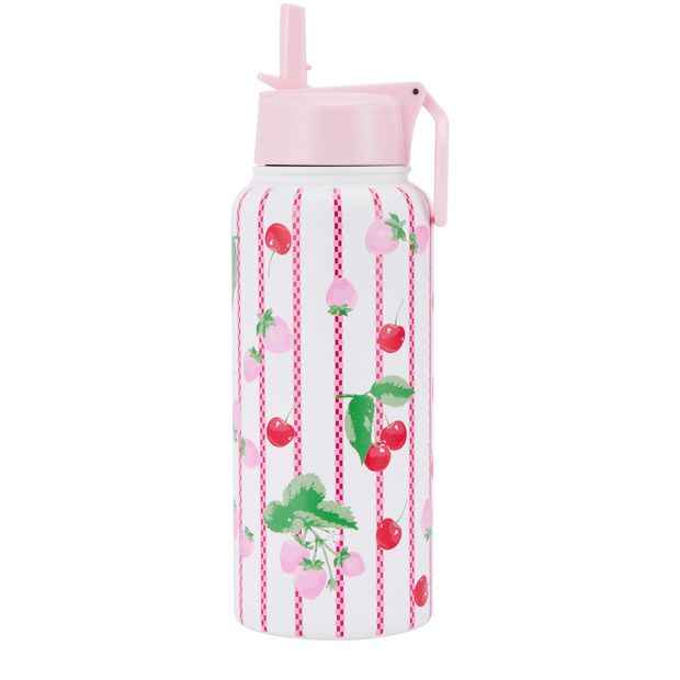 Anko 960ml Fruit Double Wall Insulated Cylinder Drink Bottle