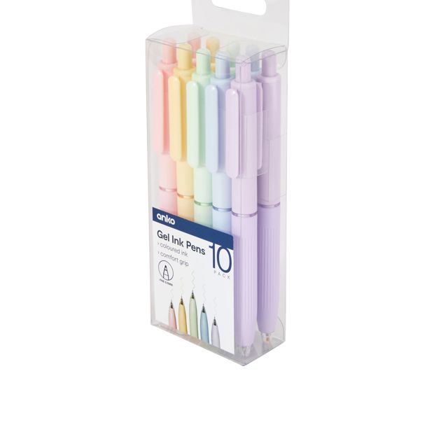 10 Pack Gel Ink Pens - Anko