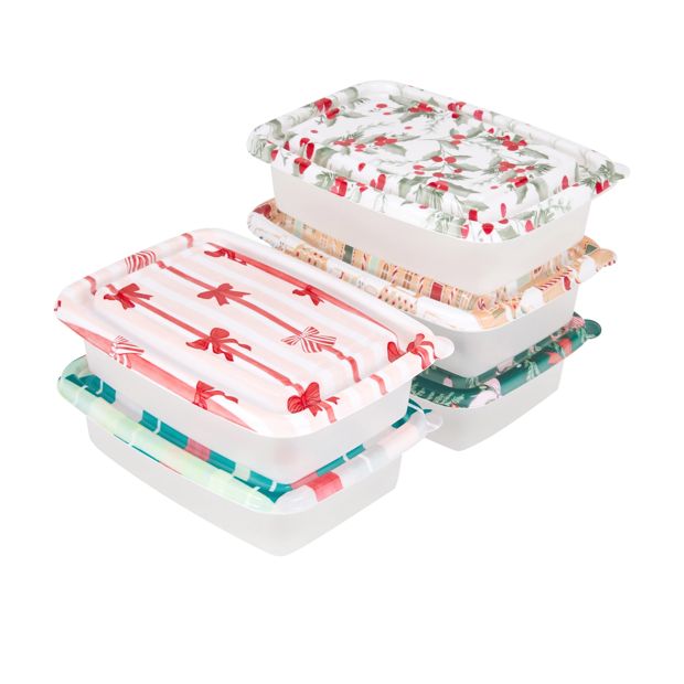 Anko Set of 5 Christmas Food Storage Containers