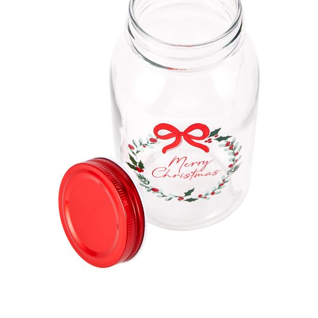 Anko 3 Pack 800ml Christmas Jars