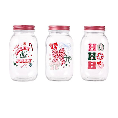 Anko 3 Pack 800ml Bow Jars