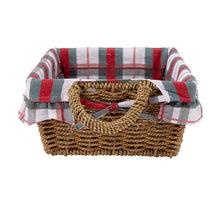 Anko Christmas Basket with Plaid Liner