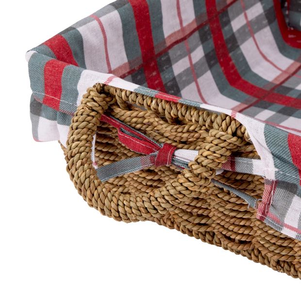Anko Christmas Basket with Plaid Liner