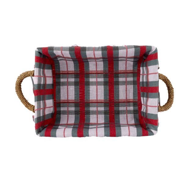 Anko Christmas Basket with Plaid Liner