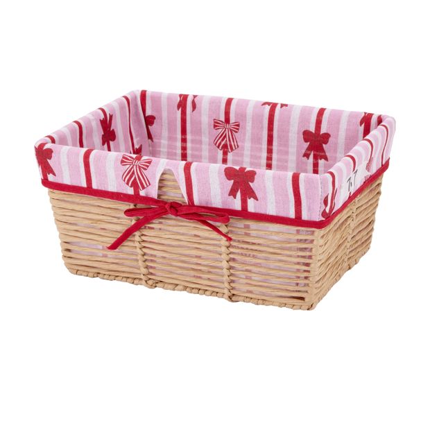Anko Christmas Basket with Bow Liner