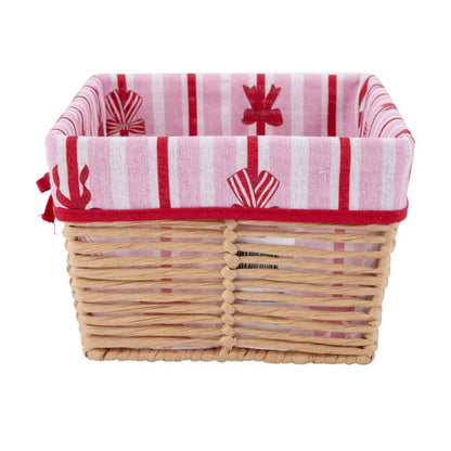 Anko Christmas Basket with Bow Liner