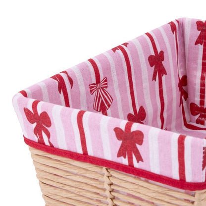 Anko Christmas Basket with Bow Liner