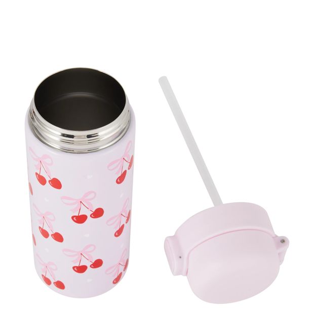 Anko 400ml Double Wall Insulated Cylinder Bottle - Cherry