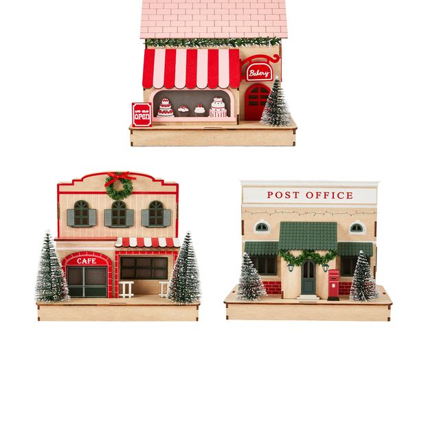 Anko Light Up Medium Village - Assorted