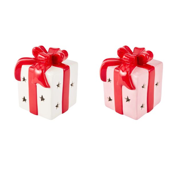 Anko Light Up Ceramic Present - Assorted