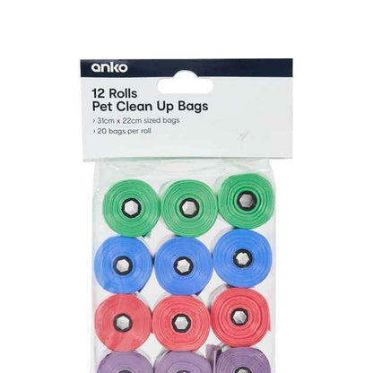Anko 12 Pack Pet Clean Up Bag Rolls