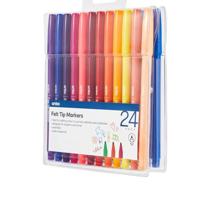 Anko 24 Pack Felt Tip Markers