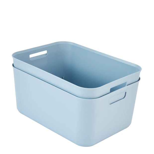 Anko 2 Pack 12.5L Utile Tubs - Blue
