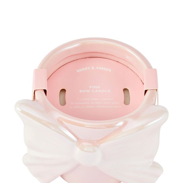 Anko Pink Bow Candle