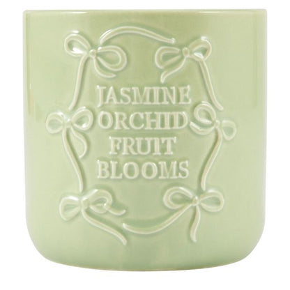 Anko Green Bow Embossed Candle