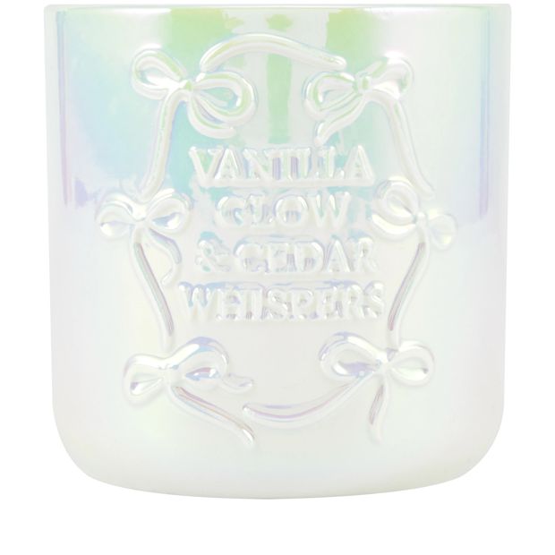 Anko Iridescent Bow Embossed Candle
