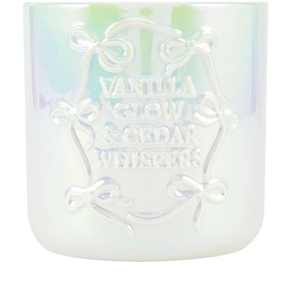 Anko Iridescent Bow Embossed Candle
