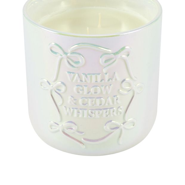 Anko Iridescent Bow Embossed Candle