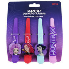 4 Pack KPop Demon Hunters License Salon Hair Clips