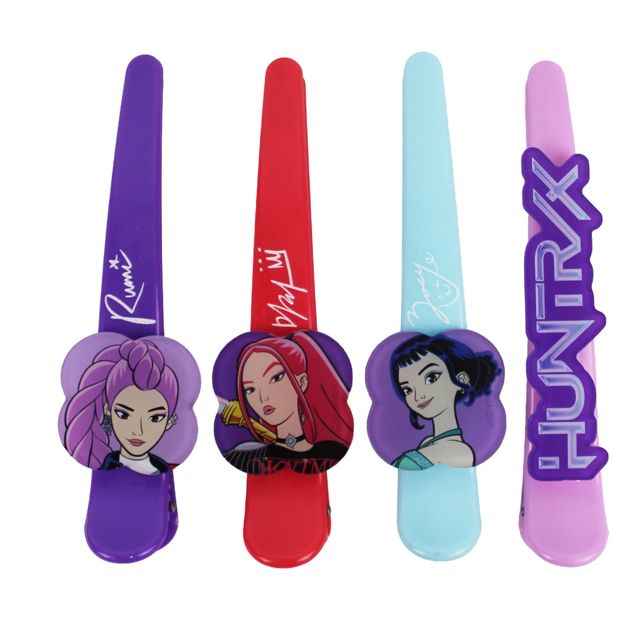 4 Pack KPop Demon Hunters License Salon Hair Clips
