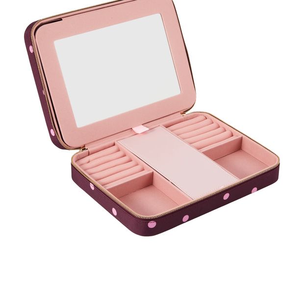 Anko Polka Dot Zip Jewellery Box