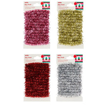 Anko 2.7m Mini Christmas Tinsel - Assorted
