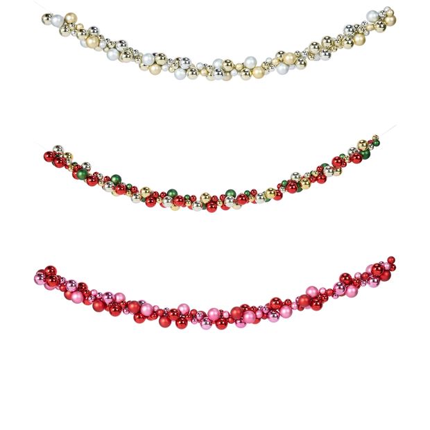Anko 1.8m Bauble Garland - Assorted