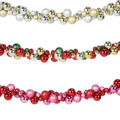 Anko 1.8m Bauble Garland - Assorted