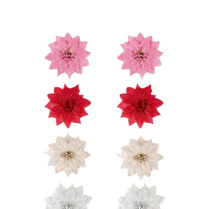 Anko 2 Pack Poinsettia Clips - Assorted