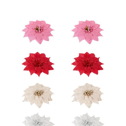 Anko 2 Pack Poinsettia Clips - Assorted