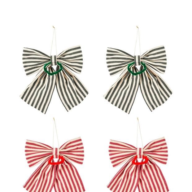 Anko 2 Pack Medium Stripe Bows - Assorted