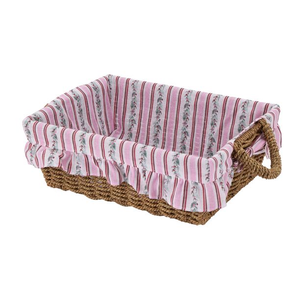 Anko Christmas Basket with Holly Stripe Liner